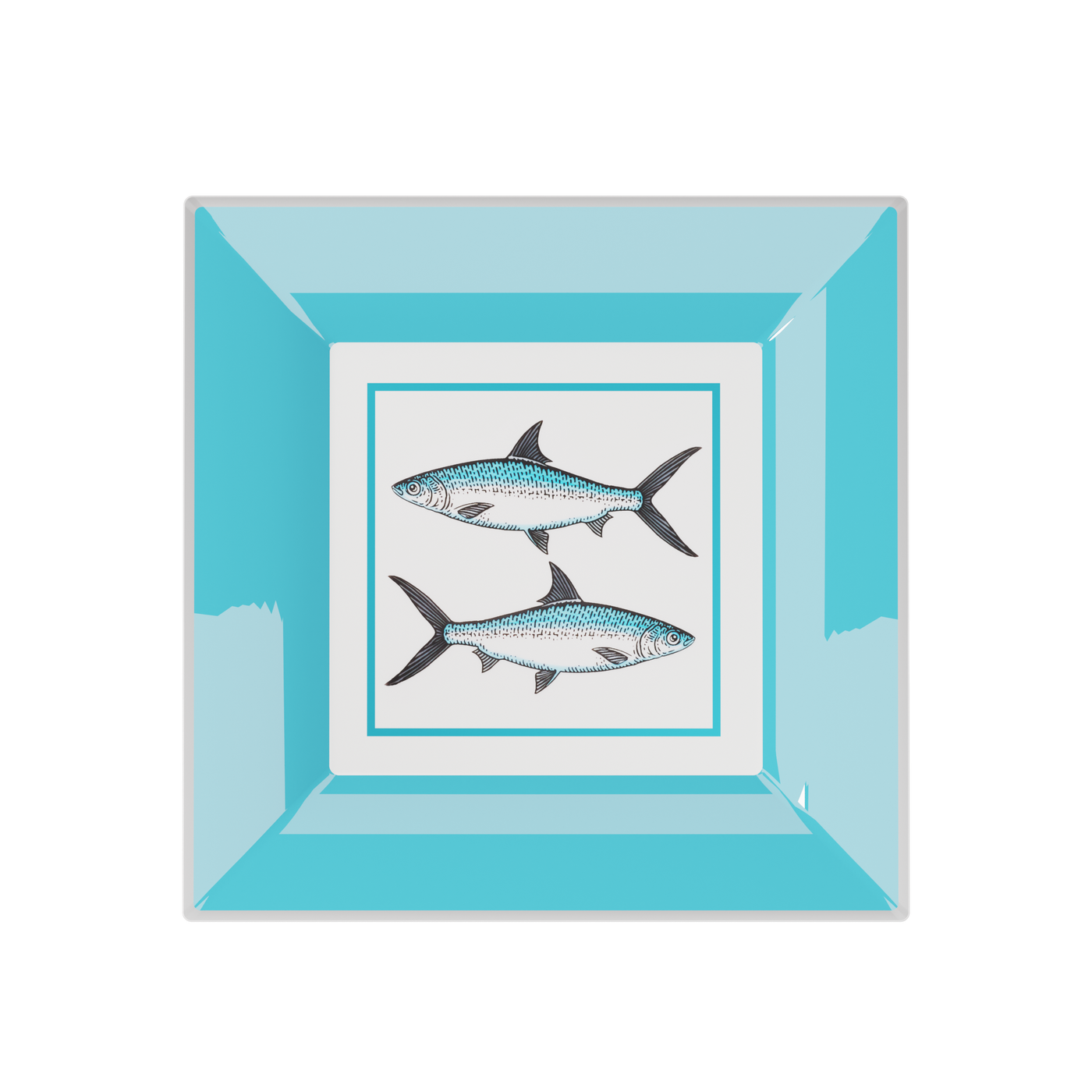 PHILIPPINE FISHES CERAMIC ASH SQUARE  PLATES