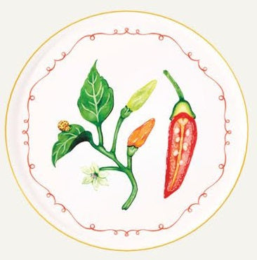 VEGETABLE GARDEN PLATE- LARGE ROUND SILI